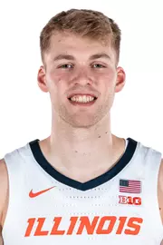 CHAMPAIGN, IL - September 06, 2023 - Illinois Guard/Forward Marcus Domask (#3) headshot taken during 2023-2024 Production Day at Ubben Basketball Complex in Champaign, IL. Photo By Kevin Snyder