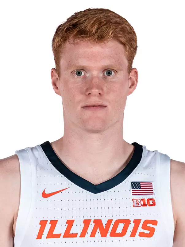CHAMPAIGN, IL - September 06, 2023 - Illinois Guard Luke Goode (#10) headshot taken during 2023-2024 Production Day at Ubben Basketball Complex in Champaign, IL. Photo By Kevin Snyder
