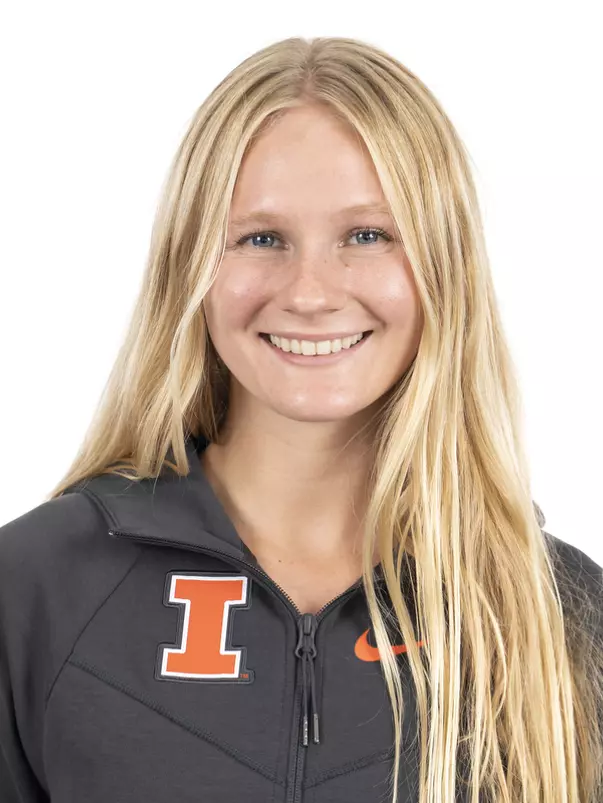 CHAMPAIGN, IL - September 04, 2023 - Illinois Swimmer Anna Kurzydlo headshot taken during 2023-2024 Production Day at Fighting Illini Center for Excellence in Champaign, IL. Photo By Kevin Snyder
