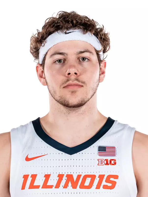 CHAMPAIGN, IL - September 06, 2023 - Illinois Guard Keaton Kutcher (#22) headshot taken during 2023-2024 Production Day at Ubben Basketball Complex in Champaign, IL. Photo By Kevin Snyder
