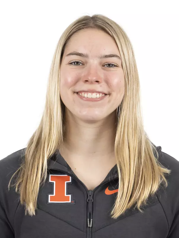 CHAMPAIGN, IL - September 04, 2023 - Illinois Swimmer Marin McAndrew headshot taken during 2023-2024 Production Day at Fighting Illini Center for Excellence in Champaign, IL. Photo By Kevin Snyder