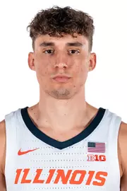 CHAMPAIGN, IL - September 06, 2023 - Illinois Guard Niccolo Moretti (#11) headshot taken during 2023-2024 Production Day at Ubben Basketball Complex in Champaign, IL. Photo By Kevin Snyder