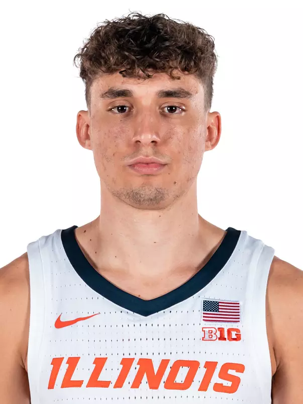 CHAMPAIGN, IL - September 06, 2023 - Illinois Guard Niccolo Moretti (#11) headshot taken during 2023-2024 Production Day at Ubben Basketball Complex in Champaign, IL. Photo By Kevin Snyder