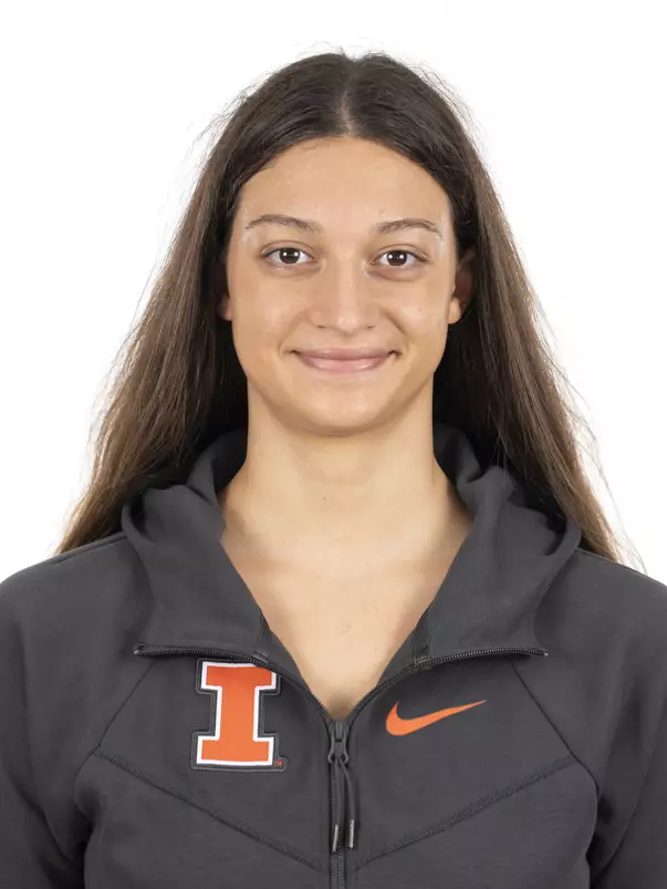 CHAMPAIGN, IL - September 04, 2023 - Illinois Swimmer Kalina Nikolaeva headshot taken during 2023-2024 Production Day at Fighting Illini Center for Excellence in Champaign, IL. Photo By Kevin Snyder