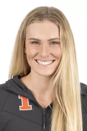CHAMPAIGN, IL - September 04, 2023 - Illinois Swimmer Lily Olson headshot taken during 2023-2024 Production Day at Fighting Illini Center for Excellence in Champaign, IL. Photo By Kevin Snyder