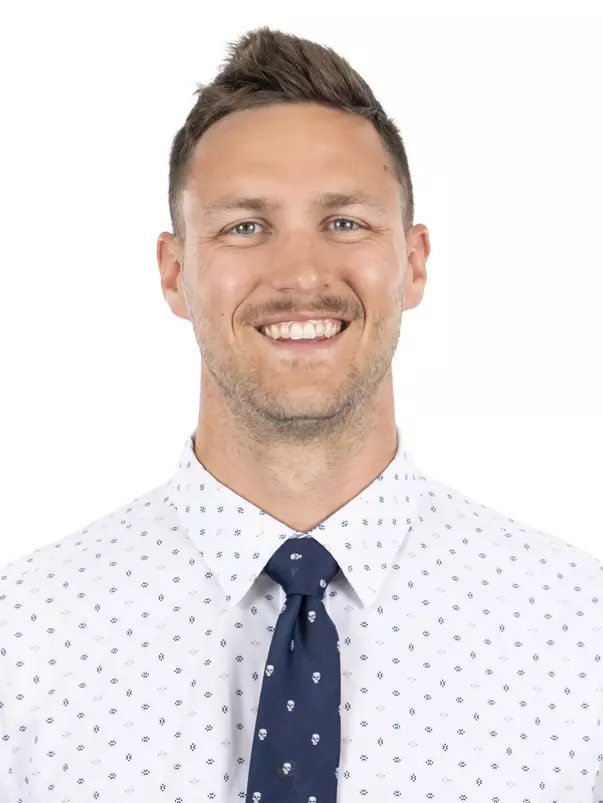 CHAMPAIGN, IL - September 04, 2023 - Illinois Assistant Coach Kyle Patnode headshot taken during 2023-2024 Production Day at Fighting Illini Center for Excellence in Champaign, IL. Photo By Kevin Snyder