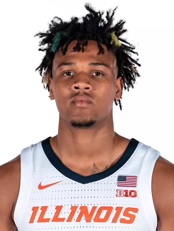 CHAMPAIGN, IL - September 06, 2023 - Illinois Guard Terrence Shannon Jr. (#0) headshot taken during 2023-2024 Production Day at Ubben Basketball Complex in Champaign, IL. Photo By Kevin Snyder