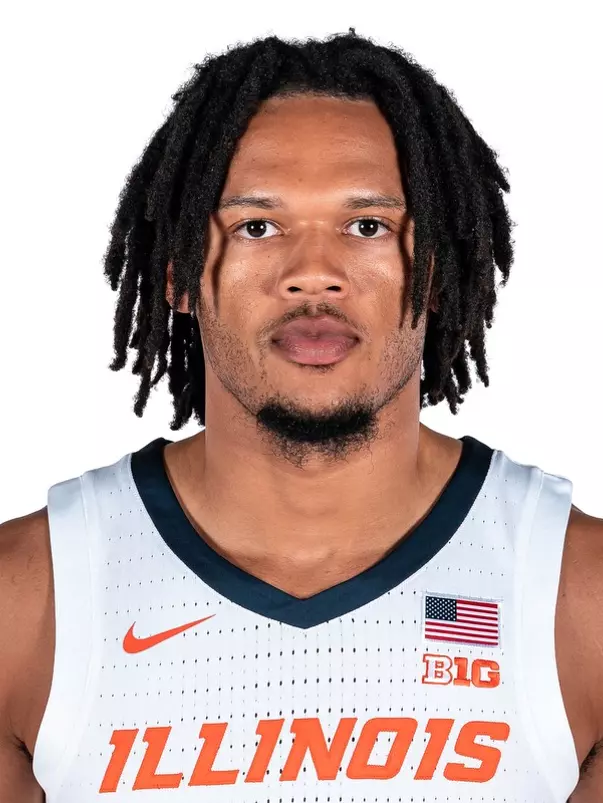 CHAMPAIGN, IL - September 06, 2023 - Illinois Guard/Forward Ty Rodgers (#20) headshot taken during 2023-2024 Production Day at Ubben Basketball Complex in Champaign, IL. Photo By Kevin Snyder