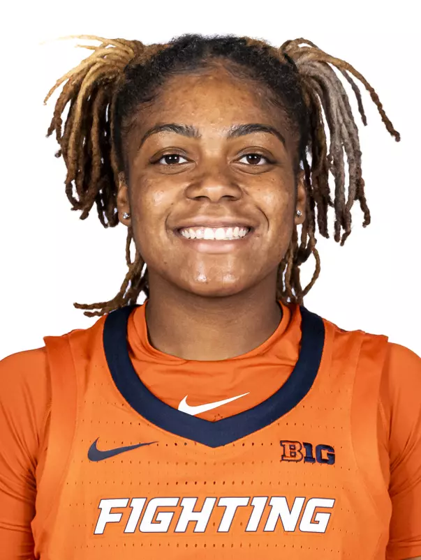 CHAMPAIGN, IL - September 21, 2023 - Illinois Guard Makira Cook (#3) headshot taken during 2023-2024 Production Day at Ubben Basketball Complex in Champaign, IL. Photo By Madison Dabrowski