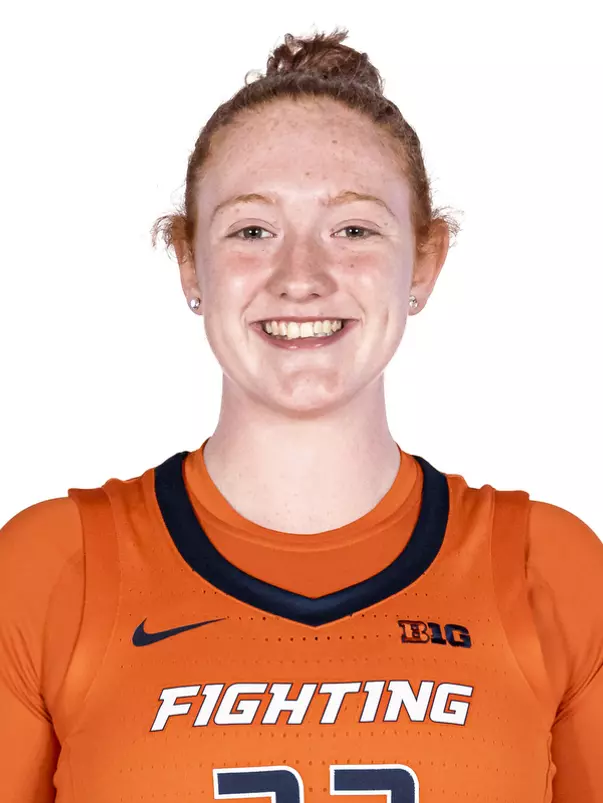 CHAMPAIGN, IL - September 21, 2023 - Illinois Forward Samantha Dewey (#33) headshot taken 2023-2024 Production Day at Ubben Basketball Complex in Champaign, IL. Photo By Madison Dabrowski