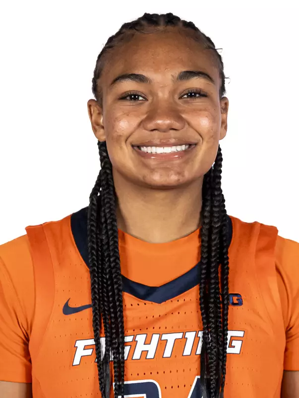 CHAMPAIGN, IL - September 21, 2023 - Illinois Guard Adalia McKenzie (#24) headshot taken 2023-2024 Production Day at Ubben Basketball Complex in Champaign, IL. Photo By Madison Dabrowski