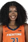 CHAMPAIGN, IL - September 21, 2023 - Illinois Center Aicha Ndour (#21) during 2023-2024 Production Day at Ubben Basketball Complex in Champaign, IL. Photo By Kevin Snyder