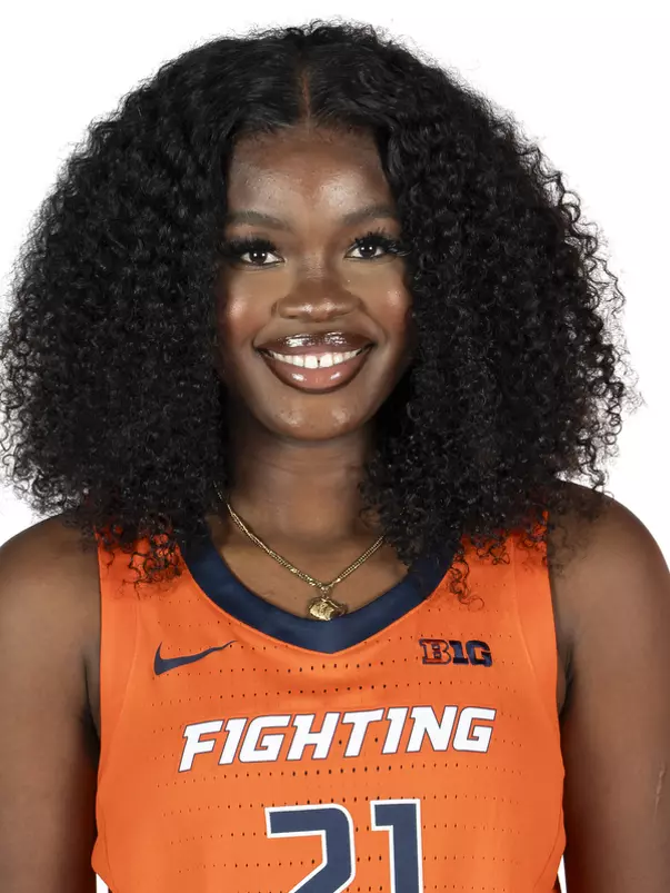 CHAMPAIGN, IL - September 21, 2023 - Illinois Center Aicha Ndour (#21) during 2023-2024 Production Day at Ubben Basketball Complex in Champaign, IL. Photo By Kevin Snyder