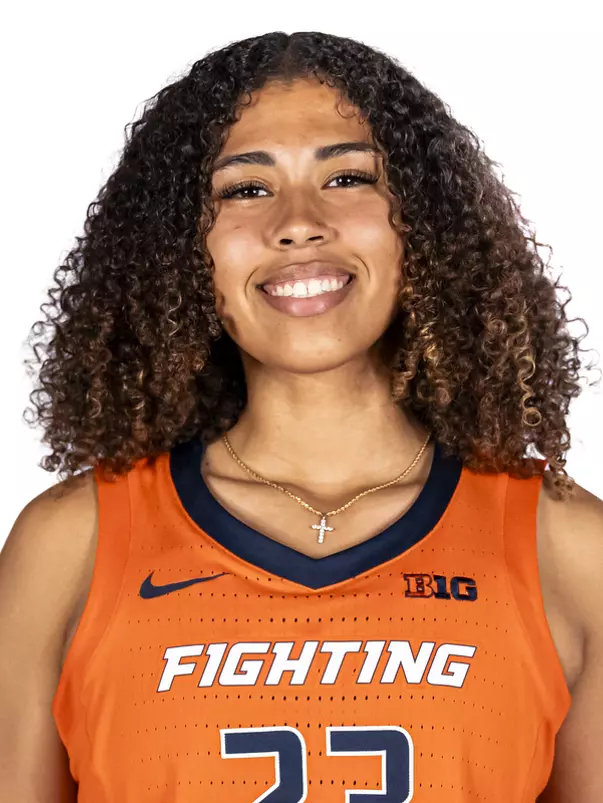 CHAMPAIGN, IL - September 21, 2023 - Illinois Forward Brynn Shoup-Hill (#23) headshot taken 2023-2024 Production Day at Ubben Basketball Complex in Champaign, IL. Photo By Madison Dabrowski