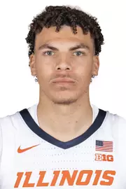 CHAMPAIGN, IL - September 29, 2023 - Illinois Forward Coleman Hawkins (#33) headshot taken during 2023-2024 Team Photo Photoshoot at Ubben Basketball Complex in Champaign, IL. Photo By Kevin Snyder