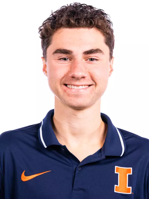 Champaign, IL - October 02, 2024 - Illinois Distance Runner Evan Cummins headshot taken during 2024 Fall Staff Headshot Day at Bielfeldt Athletic Administration Building in Champaign, IL. (Photo By Kevin Snyder/Illinois Athletics)