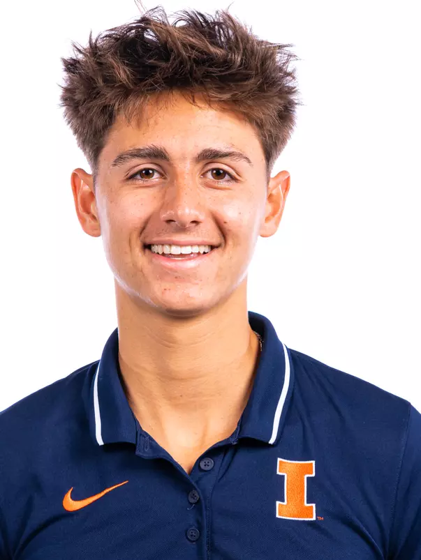 Champaign, IL - October 02, 2024 - Illinois Distance Runner Trey Sato headshot taken during 2024 Fall Staff Headshot Day at Bielfeldt Athletic Administration Building in Champaign, IL. (Photo By Kevin Snyder/Illinois Athletics)