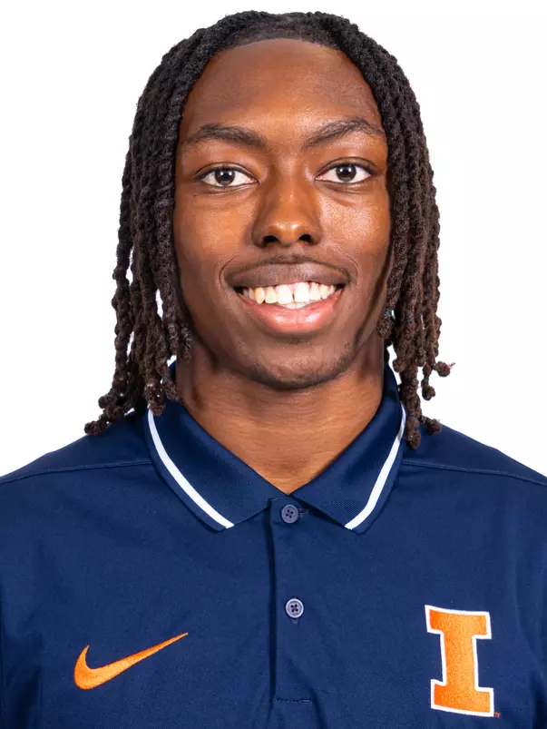 Champaign, IL - October 13, 2024 - Illinois Track and Field Athlete Malik Allen headshot taken during 2024-2025 Track and Field Production Day at Fighting Illini Center for Excellence in Champaign, IL. (Photo By Kevin Snyder/Illinois Athletics)
