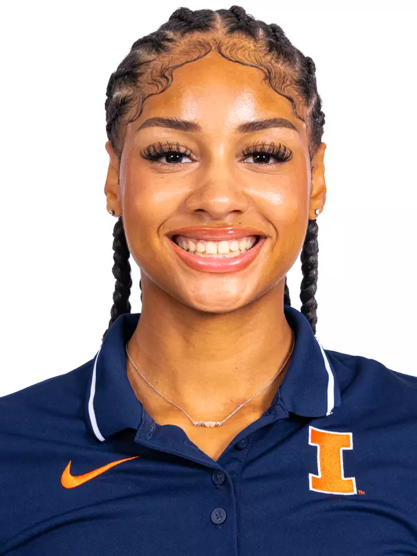 Champaign, IL - October 13, 2024 - Illinois Jumper Sophia Beckmon headshot taken during 2024-2025 Track and Field Production Day at Fighting Illini Center for Excellence in Champaign, IL. (Photo By Kevin Snyder/Illinois Athletics)