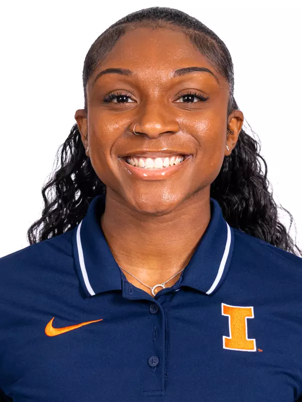 Champaign, IL - October 13, 2024 - Illinois Sprinter Azariyah Bryant headshot taken during 2024-2025 Track and Field Production Day at Fighting Illini Center for Excellence in Champaign, IL. (Photo By Kevin Snyder/Illinois Athletics)