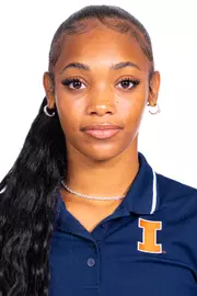 Champaign, IL - October 13, 2024 - Illinois Heptathlon Athlete Llyric Driscoll headshot taken during 2024-2025 Track and Field Production Day at Fighting Illini Center for Excellence in Champaign, IL. (Photo By Kevin Snyder/Illinois Athletics)