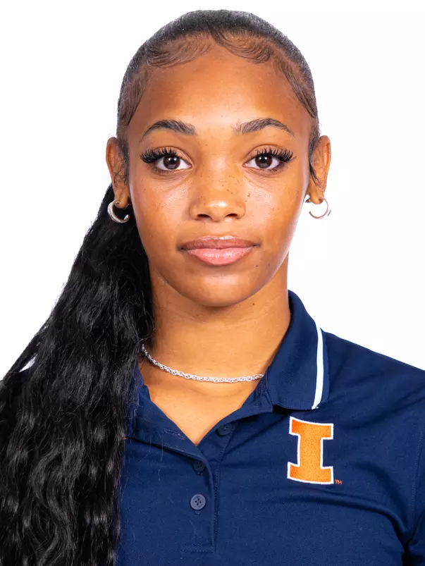 Champaign, IL - October 13, 2024 - Illinois Heptathlon Athlete Llyric Driscoll headshot taken during 2024-2025 Track and Field Production Day at Fighting Illini Center for Excellence in Champaign, IL. (Photo By Kevin Snyder/Illinois Athletics)