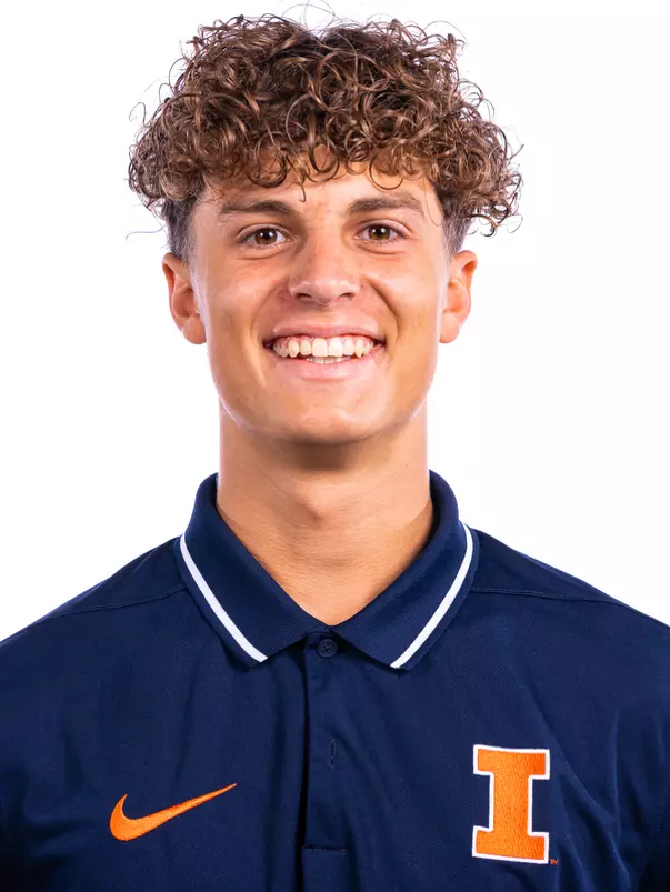 Champaign, IL - October 02, 2024 - Illinois Pole Vaulter Zachary Galvicius headshot taken during 2024 Fall Staff Headshot Day at Bielfeldt Athletic Administration Building in Champaign, IL. (Photo By Kevin Snyder/Illinois Athletics)