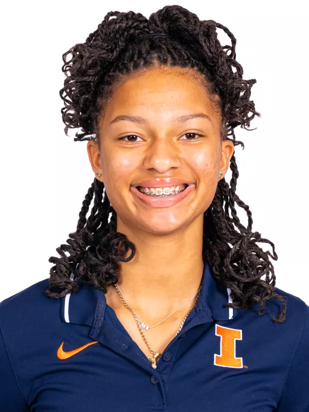 Champaign, IL - October 13, 2024 - Illinois Heptathlon Athlete JaiCieonna Gero-Holt headshot taken during 2024-2025 Track and Field Production Day at Fighting Illini Center for Excellence in Champaign, IL. (Photo By Kevin Snyder/Illinois Athletics)