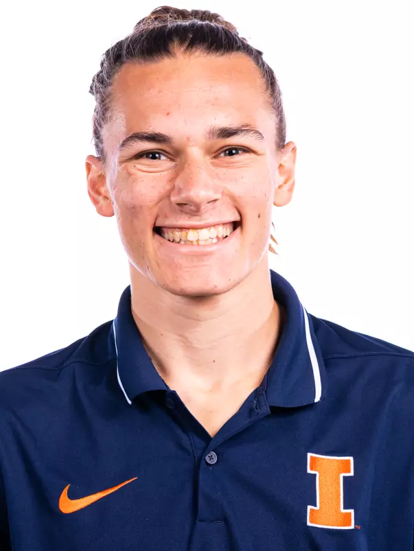 Champaign, IL - October 02, 2024 - Illinois Sprinter Jackson Gilbert headshot taken during 2024 Fall Staff Headshot Day at Bielfeldt Athletic Administration Building in Champaign, IL. (Photo By Kevin Snyder/Illinois Athletics)
