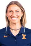 Champaign, IL - October 02, 2024 - Illinois Assistant Coach for Jumps and Combined Events Sarah Glidden headshot taken during 2024 Fall Staff Headshot Day at Bielfeldt Athletic Administration Building in Champaign, IL. (Photo By Kevin Snyder/Illinois Athletics)