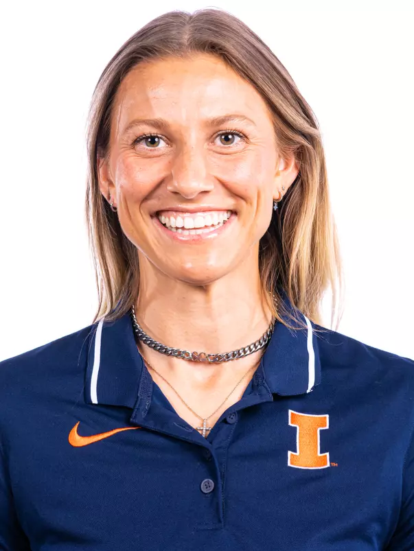 Champaign, IL - October 02, 2024 - Illinois Assistant Coach for Jumps and Combined Events Sarah Glidden headshot taken during 2024 Fall Staff Headshot Day at Bielfeldt Athletic Administration Building in Champaign, IL. (Photo By Kevin Snyder/Illinois Athletics)