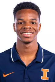 Champaign, IL - October 02, 2024 - Illinois Track and Field Athlete Micah Hall headshot taken during 2024 Fall Staff Headshot Day at Bielfeldt Athletic Administration Building in Champaign, IL. (Photo By Kevin Snyder/Illinois Athletics)