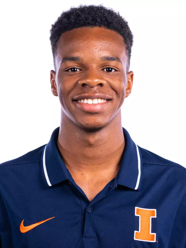 Champaign, IL - October 02, 2024 - Illinois Track and Field Athlete Micah Hall headshot taken during 2024 Fall Staff Headshot Day at Bielfeldt Athletic Administration Building in Champaign, IL. (Photo By Kevin Snyder/Illinois Athletics)