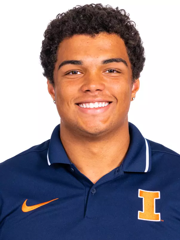 Champaign, IL - October 13, 2024 - Illinois Thrower Reece Ihenacho headshot taken during 2024-2025 Track and Field Production Day at Fighting Illini Center for Excellence in Champaign, IL. (Photo By Kevin Snyder/Illinois Athletics)