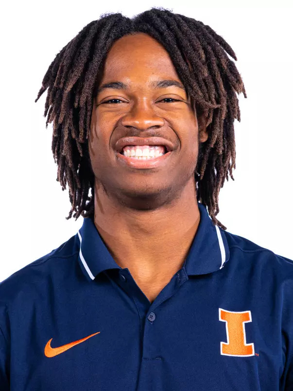 Champaign, IL - October 02, 2024 - Illinois Track and Field Athlete Dewayne Johnson headshot taken during 2024 Fall Staff Headshot Day at Bielfeldt Athletic Administration Building in Champaign, IL. (Photo By Kevin Snyder/Illinois Athletics)