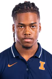 Champaign, IL - October 02, 2024 - Illinois Sprinter Jayon Morrow headshot taken during 2024 Fall Staff Headshot Day at Bielfeldt Athletic Administration Building in Champaign, IL. (Photo By Kevin Snyder/Illinois Athletics)