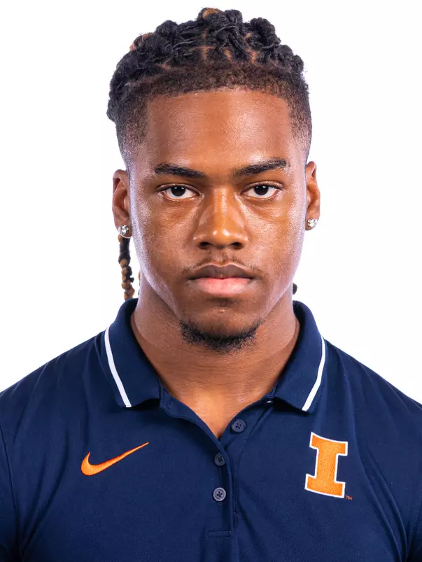 Champaign, IL - October 02, 2024 - Illinois Sprinter Jayon Morrow headshot taken during 2024 Fall Staff Headshot Day at Bielfeldt Athletic Administration Building in Champaign, IL. (Photo By Kevin Snyder/Illinois Athletics)