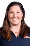 CHAMPAIGN, IL- February 20, 2024 - Illinois Assistant Coach of Throws Deanna Price headshot taken at the Bielfeldt Athletics Administration Building in Champaign, IL. Photo By Kevin Snyder