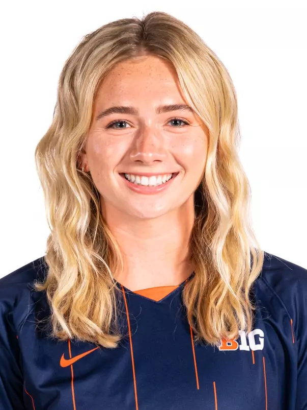 Champaign, IL - July 25, 2024 - Illinois Defender Ella Karolak headshot taken during the 2024 Soccer Production Day at State Farm Center in Champaign, IL. (Photo By Kevin Snyder/Illinois Athletics)