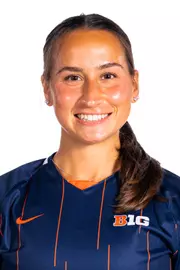 Champaign, IL - August 07, 2024 - Illinois Defender Angie Galo headshot taken during the 2024 Soccer Production Day Makeups at State Farm Center in Champaign, IL. (Photo By Kevin Snyder/Illinois Athletics)