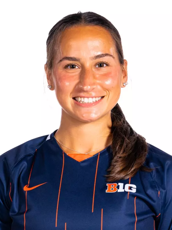 Champaign, IL - August 07, 2024 - Illinois Defender Angie Galo headshot taken during the 2024 Soccer Production Day Makeups at State Farm Center in Champaign, IL. (Photo By Kevin Snyder/Illinois Athletics)
