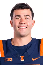 Champaign, IL - August 08, 2024 - Illinois Defensive Back Sage Luther (#37) headshot taken during 2024 Football Headshots at Henry Dale and Betty Smith Football Center in Champaign, IL. (Photo By Kevin Snyder/Illinois Athletics)