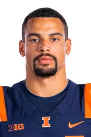 Champaign, IL - August 08, 2024 - Illinois Linebacker Ryan Meed (#34) headshot taken during 2024 Football Headshots at Henry Dale and Betty Smith Football Center in Champaign, IL. (Photo By Kevin Snyder/Illinois Athletics)