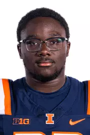 Champaign, IL - August 08, 2024 - Illinois Running Back Petey Olaleye (#22) headshot taken during 2024 Football Headshots at Henry Dale and Betty Smith Football Center in Champaign, IL. (Photo By Kevin Snyder/Illinois Athletics)