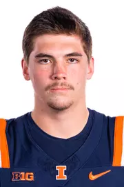 Champaign, IL - August 08, 2024 - Illinois Linebacker Ronan Poynton (#40) headshot taken during 2024 Football Headshots at Henry Dale and Betty Smith Football Center in Champaign, IL. (Photo By Kevin Snyder/Illinois Athletics)