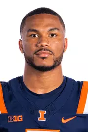 Champaign, IL - August 08, 2024 - Illinois Wide Receiver Kenari Wilcher (#7) headshot taken during 2024 Football Headshots at Henry Dale and Betty Smith Football Center in Champaign, IL. (Photo By Kevin Snyder/Illinois Athletics)