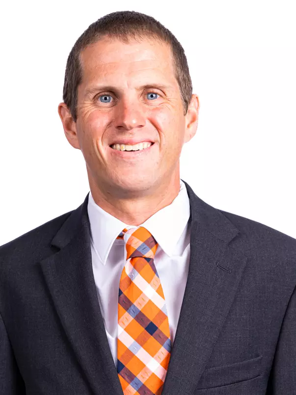 CHAMPAIGN, IL- August 15, 2024 - Illinois Head Cross Country and Distance Coach Eric Johannigmeier headshot taken at the Bielfeldt Athletics Administration Building in Champaign, IL. (Photo By Kevin Snyder/Illinois Athletics)