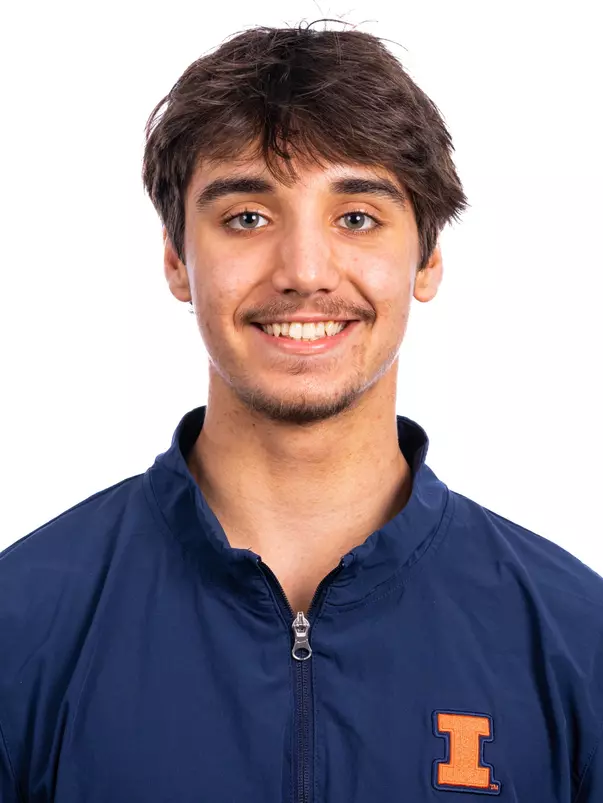 Champaign, IL - August 25, 2024 - Illinois Men's Gymnast Hasan Aydogdu headshot taken during 2024 Olympic Sports Headshot Day at Bielfeldt Athletics Administration Building in Champaign, IL. (Photo By Kevin Snyder/Illinois Athletics)