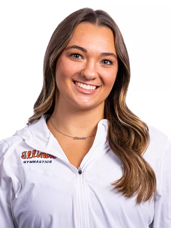Champaign, IL - August 25, 2024 - Illinois Women's Gymnast Alea Byrne headshot taken during 2024 Olympic Sports Headshot Day at Bielfeldt Athletics Administration Building in Champaign, IL. (Photo By Kevin Snyder/Illinois Athletics)