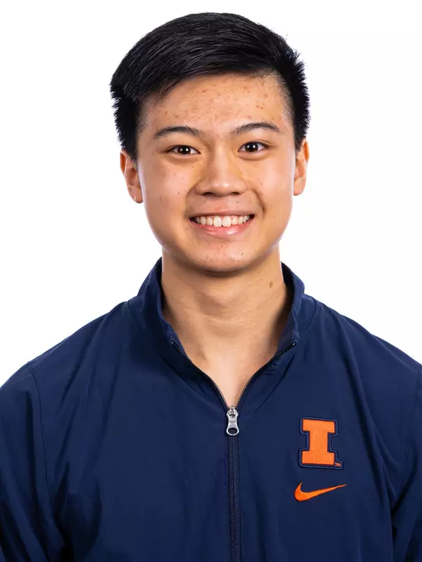 Champaign, IL - August 25, 2024 - Illinois Men's Gymnast Brandon Dang headshot taken during 2024 Olympic Sports Headshot Day at Bielfeldt Athletics Administration Building in Champaign, IL. (Photo By Kevin Snyder/Illinois Athletics)